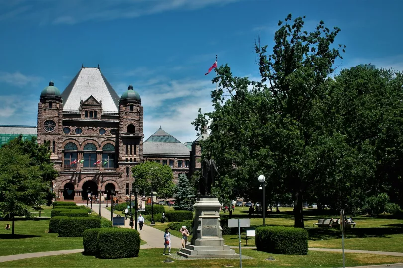 A photo of an old academic building