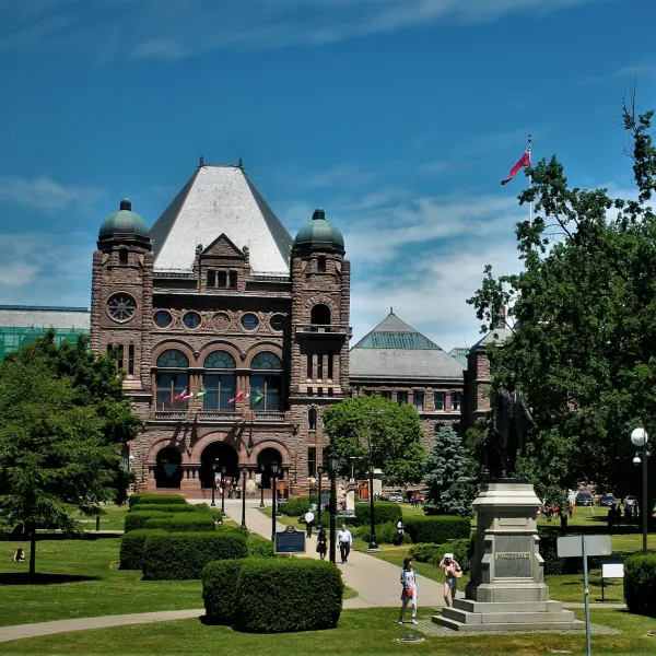 A photo of an old academic building